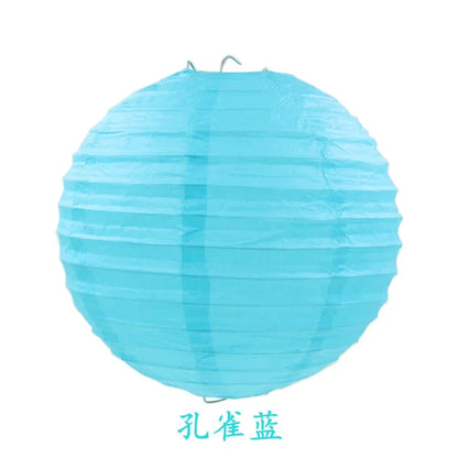 Round Paper Lanterns for Birthday Wedding Party Decor, DIY Hanging Lampion Balls, 4/6/8/10/12/14/16 Inch Craft Supplies