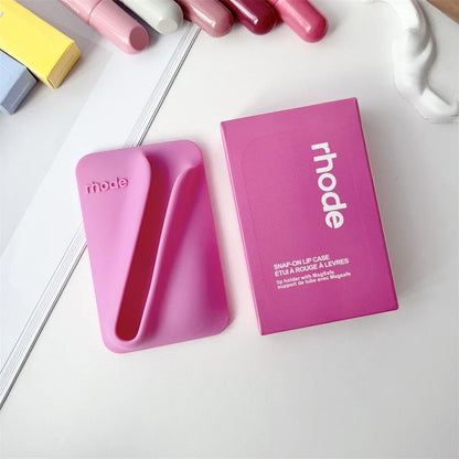 Magnetic Snap-On Lip Gloss Phone Case - MagSafe-Compatible Lipstick Holder for Mobile Phones
