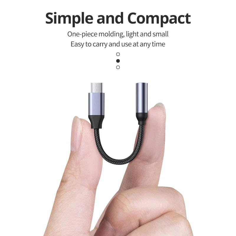 USB Type C to 3.5mm Aux Adapter - Type-C to 3.5mm Jack Audio Cable Converter for iPhone 15, Samsung Galaxy S21 Ultra, S20