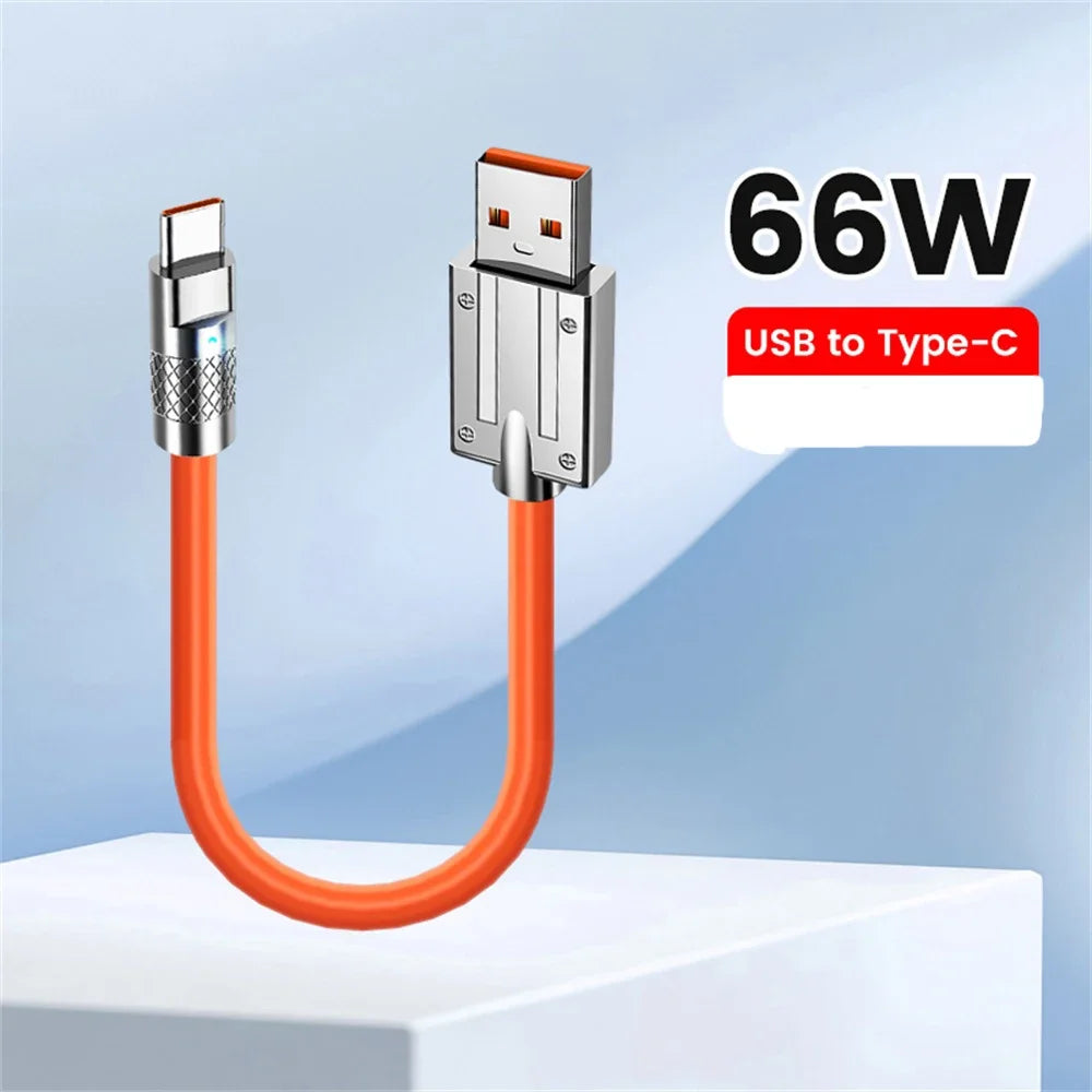 Elough 66W Short USB-C to Type-C Cable – 25CM/50CM Fast Charging Cord for iPhone 15/16 Pro, Samsung, Xiaomi