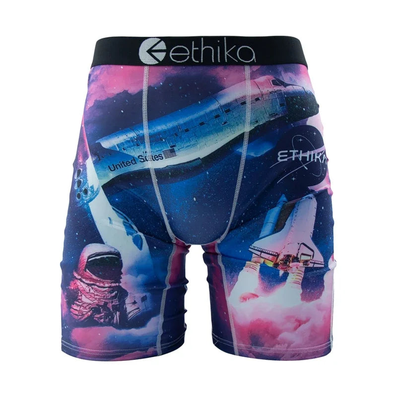 ETHIKA Men’s Sexy Breathable Boxer Shorts Plus Size S-3XL Swimming Underwear Trunks