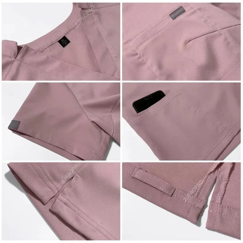 Unisex Medical Scrub Sets - Clinical Uniforms for Men and Women, Doctor, Nurse, Dentist Workwear with Tops and Pants