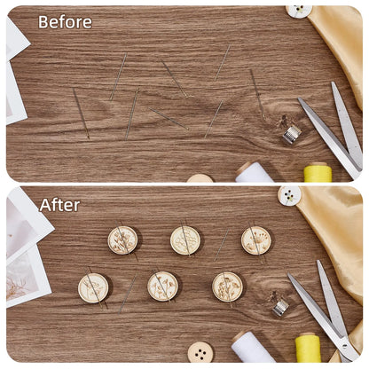 2PCS Round Magnetic Needle Minder Set Retro Embroidery Needle Holder Magnets