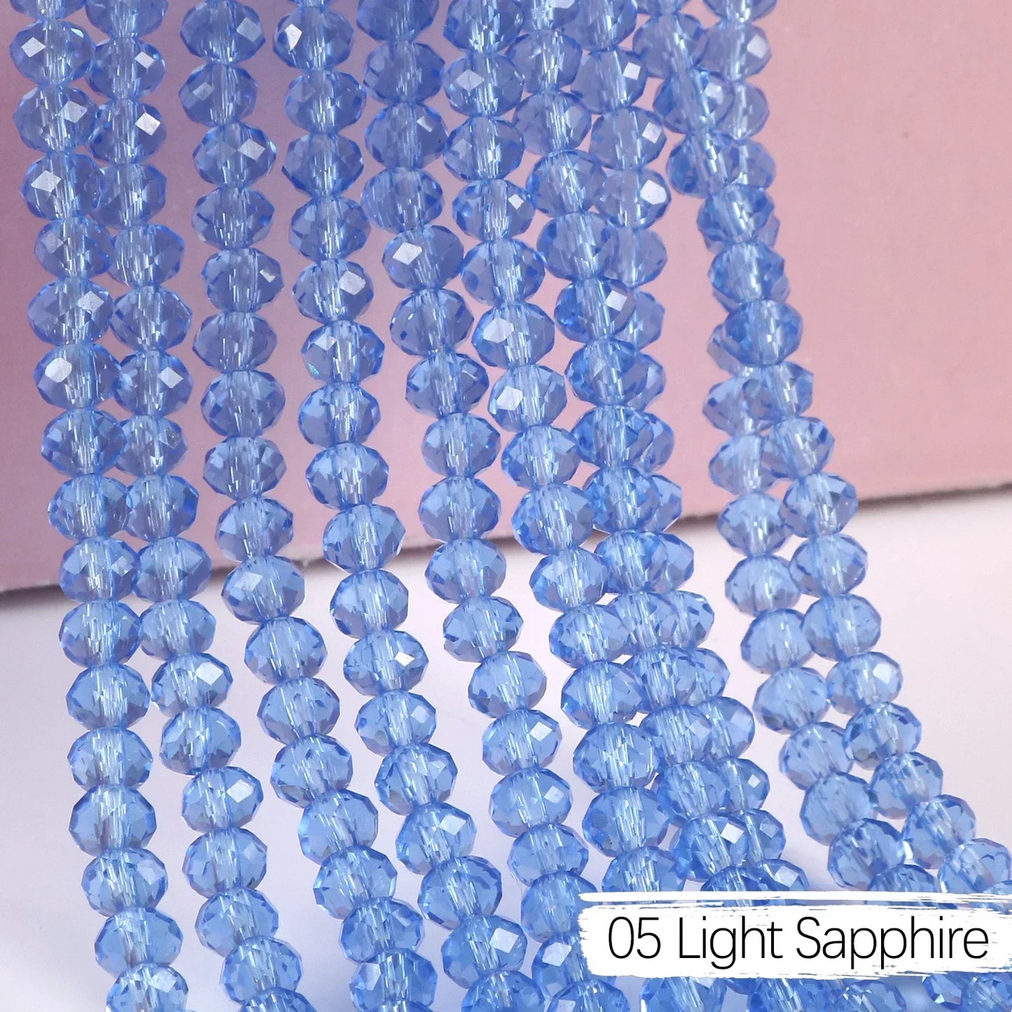 Austria Crystal Rondelle Beads - 2mm/4mm/6mm/8mm Faceted Glass Spacer Beads for DIY Jewelry & Bracelet Making