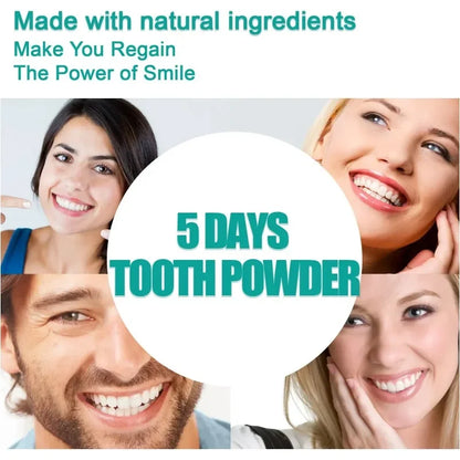 5 Day Teeth Whitening Powder – Removes Plaque & Stains, Deep Cleaning, Fresh Breath & Oral Hygiene Care