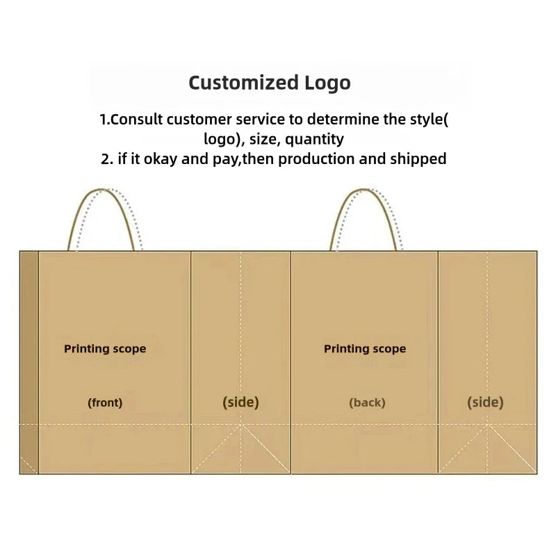 25/50pcs Brown Kraft Paper Gift Bags with Handles – Wedding, Birthday, Party Favor & Small Business Grocery Bags