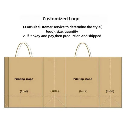 25/50pcs Brown Kraft Paper Gift Bags with Handles – Wedding, Birthday, Party Favor & Small Business Grocery Bags