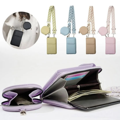 Women's Mini PU Leather Phone Bag - Lightweight Small Crossbody Purse for Everyday Use