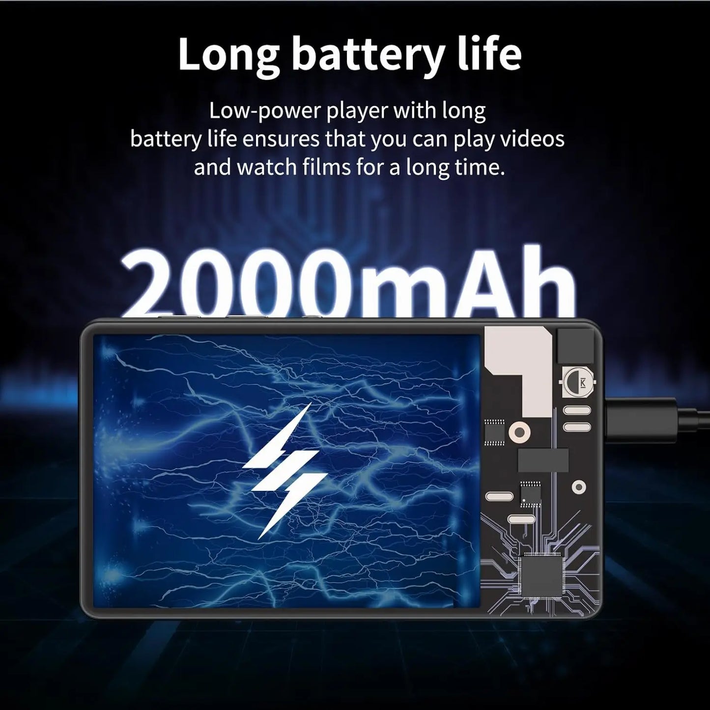 80GB MP3 Player for Android – Bluetooth & WiFi, 4.0-Inch Full Touch Screen, Built-in Speakers & Browser Support