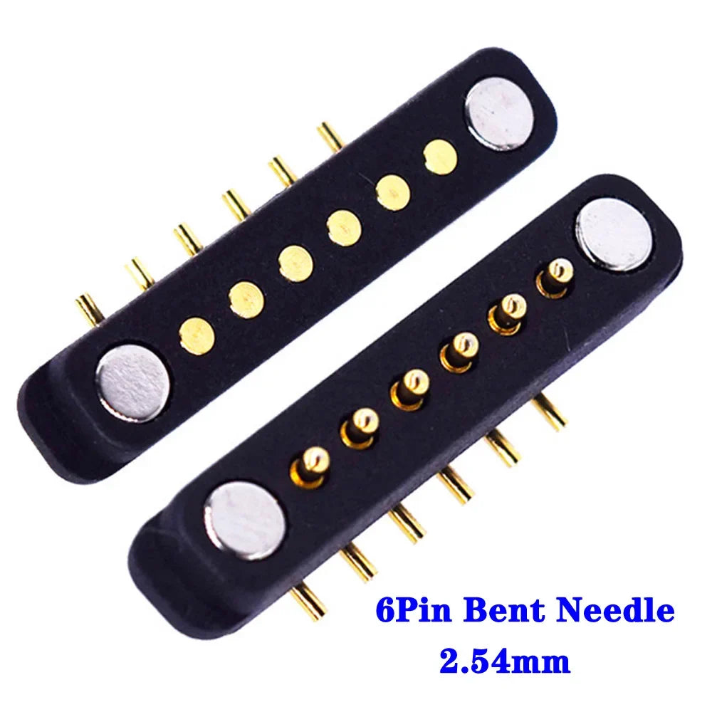 Magnetic Pogo Pin Connector - 2-10 Pin Spring Loaded Male Female DC Power Socket with 2.54/4.0/2.8mm Pitch