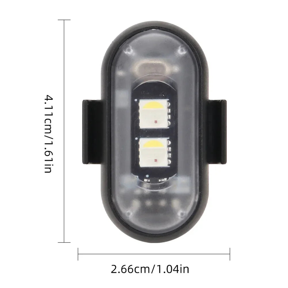 RGB LED Strobe Lights for Car & Motorcycle – 8-Color Wireless Flash Position Warning Lights for Aircraft & Helicopter