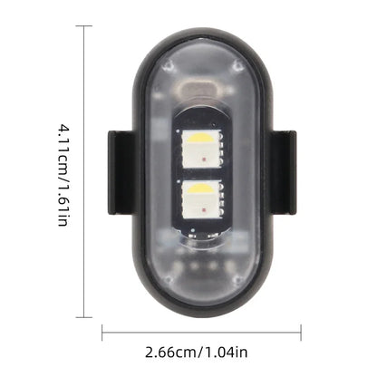 RGB LED Strobe Lights for Car & Motorcycle – 8-Color Wireless Flash Position Warning Lights for Aircraft & Helicopter