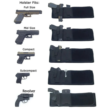 Tactical Concealed Carry Belly Holster Waist Band Belt – Portable Hidden Gun Holster for Outdoor Hunting & Self Defense