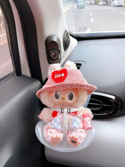 Labubu Car Doll Safety Seat – Kawaii Plush Aromatherapy Air Freshener for Ob11 & Dolls up to 18cm