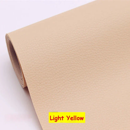 Large PU Leather Repair Patch Roll - Self-Adhesive Faux Leather Repair Tape for Sofa, Car & EV Seats