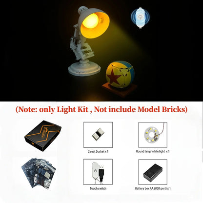 LYBMTWF LED Light Kit for LEGO Luxo Jr. - DIY Building Block Display Lighting Set, Model Not Included