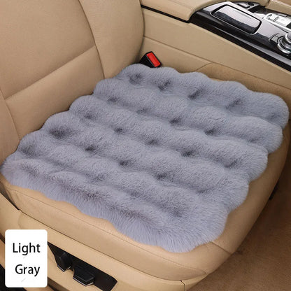 Winter Plush Car Seat Covers – Ultra-Soft Rabbit Fur Cushion Pads for Warmth, Universal Fit Auto Chair Protectors