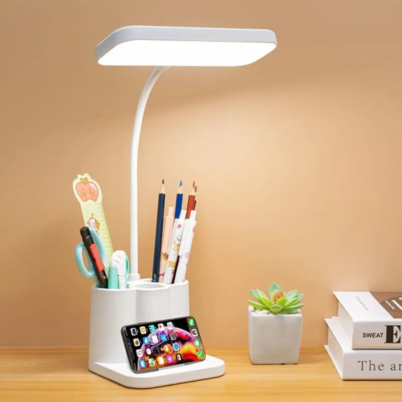 USB Learning Dormitory Bedroom Bedside Reading Night Light - LED Desk Lamp with Eye Protection for College Students, Nightlights