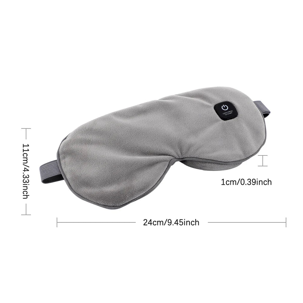 USB Heated Eye Mask with Vibration Massage – Relieve Eye Fatigue, Dry Eyes, and Promote Sleep for Home, Office & Travel