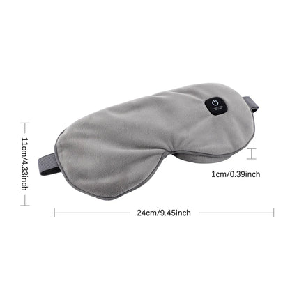 USB Heated Eye Mask with Vibration Massage – Relieve Eye Fatigue, Dry Eyes, and Promote Sleep for Home, Office & Travel