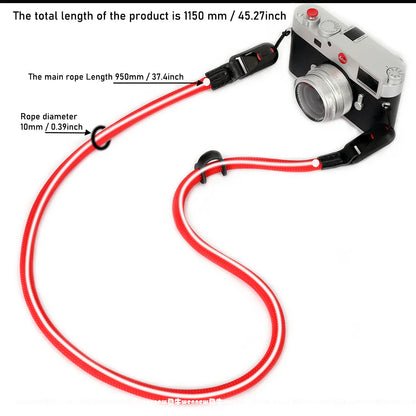 Nylon Rope Sling Quick Release Camera Strap – Wrist & Neck Shoulder Strap for Fujifilm, Sony, Nikon, Canon & Leica Mirrorless Cameras