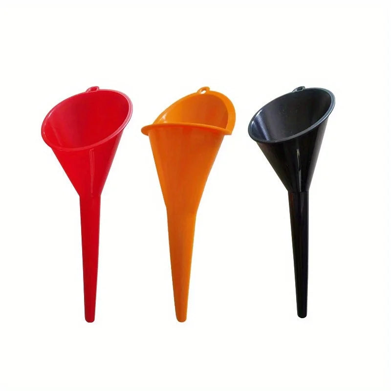 Car Long Stem Oil Funnel – Anti-Splash Plastic Fuel Filling Tool for Car & Motorcycle Refueling Auto Accessories