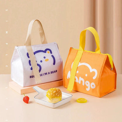 Portable Thermal Lunch Bag – Insulated Food Storage Cooler Pouch for Women & Kids, Travel Picnic Bento Handbag Organizer