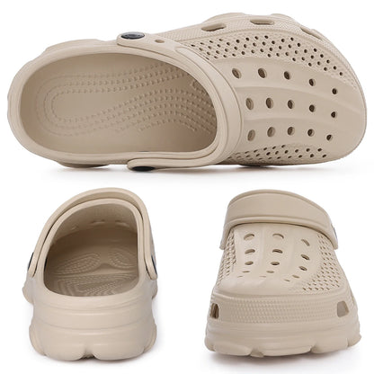 Comwarm Men’s Clogs Slippers – Breathable Non-Slip Garden & Beach Sandals for Indoor Outdoor Casual Wear