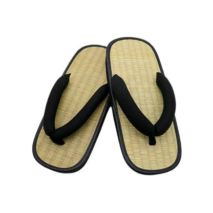 Straw Plaited Men’s Flip Flops – Summer Y-Shape Clip Sandals with Thick Sole, Indoor & Outdoor