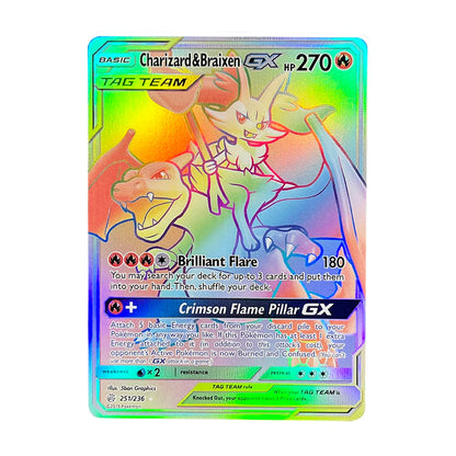 PKM Holographic Trading Cards – Charizard EX, GX, Rainbow Blastoise VMAX, Darkrai VSTAR for Collectors, Battles & Gifts