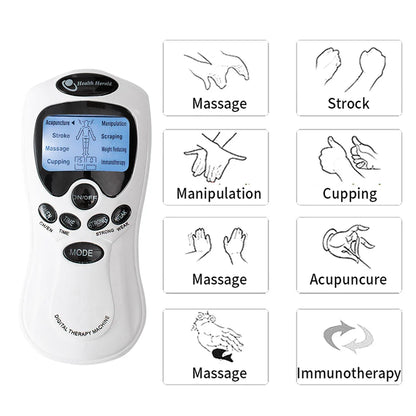 Electric EMS Pulse Massager — TENS Acupuncture Muscle Stimulator for Neck, Back, and Full Body Relaxation