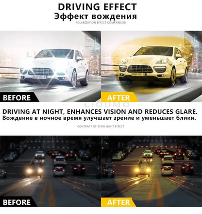 LIOUMO Polarized Photochromic Driving Sunglasses – Chameleon Night Vision Goggles for Men & Women