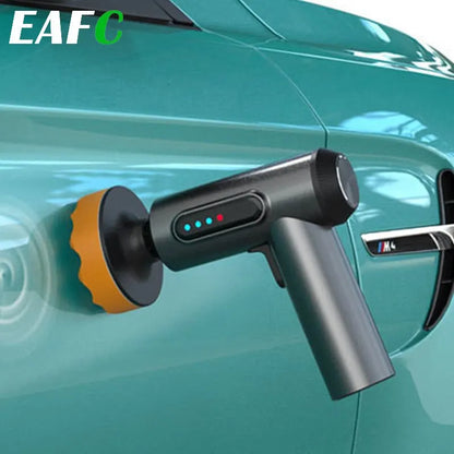 Handheld Wireless Car Polisher - Power Tool for Car Body Cleaning, Waxing, and Repair