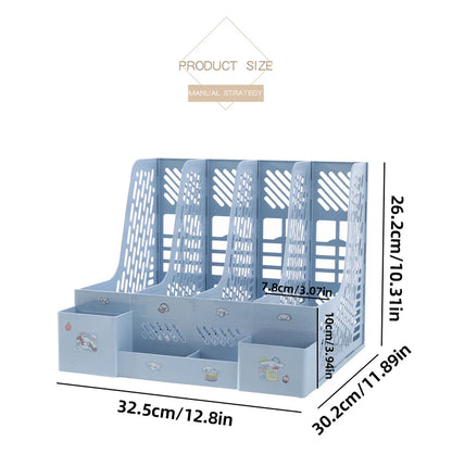 Multi-Color File Rack Folder Storage Box, Desktop File Box, Multi-Functional File Basket, Multi-Layer Shelf, Office Bookshelf Organizer