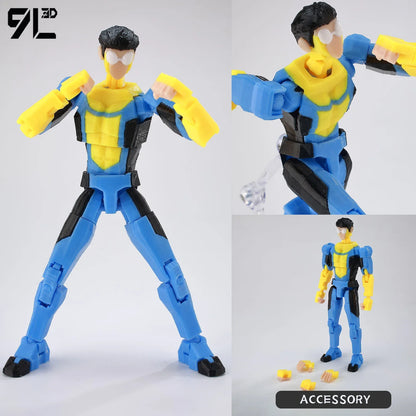 9L 3D Printed Invincible Tech Jacker T13 Lucky13 Action Figure – Multi-Jointed Motorcycle Collectible Model Toy Titan13