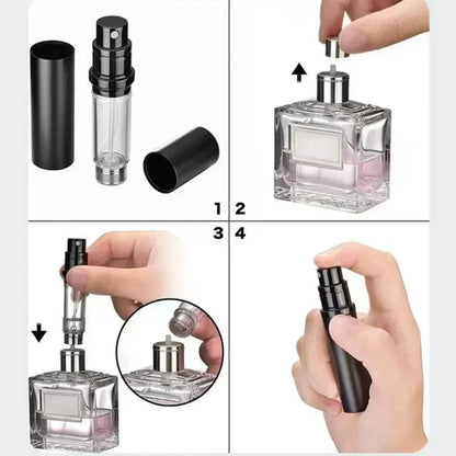 5ml Mini Bottom-Filling Perfume Spray Bottles: Refillable Cosmetic Atomizer - Portable Liquid Container Dispenser