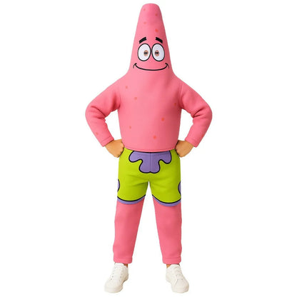 Patrick Star Costume - SpongeBob Cartoon Cosplay Jumpsuit for Halloween Carnival & Party Dress-Up
