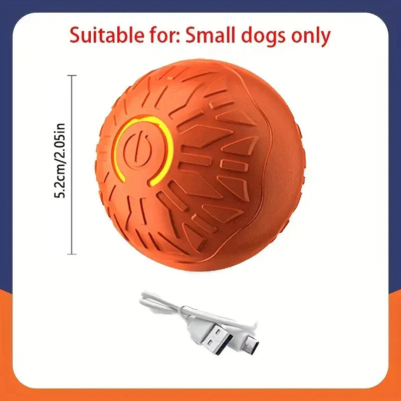 Smart Interactive Dog Toy Ball – USB Rechargeable Automatic Rolling & Bouncing Chew Toy for Puppies to Large Dogs