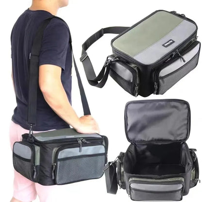 Multi-Functional Luya Fishing Bag – Waterproof and Wear-Resistant Oxford Cloth Crossbody Fanny Pack for Fishing Gear