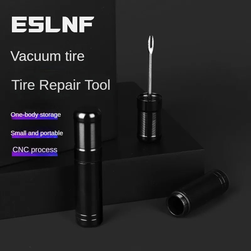 Bike Tubeless Tire Repair Kit — Slug Plug Stopper with Rubber Bacon Strips & Insertion Tool for MTB & Road Bikes