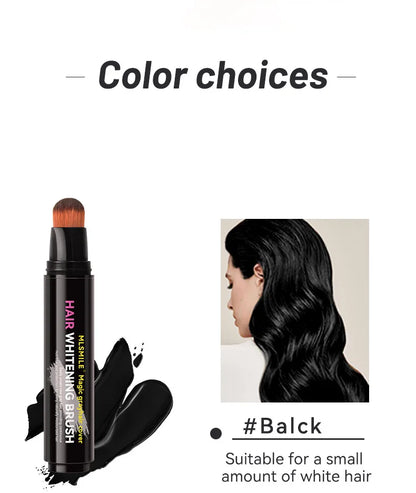 4-Color Hair Dye Touch-Up Pen — Convenient Cream Stick for Covering White Hair, Disposable Local Hair Coloring