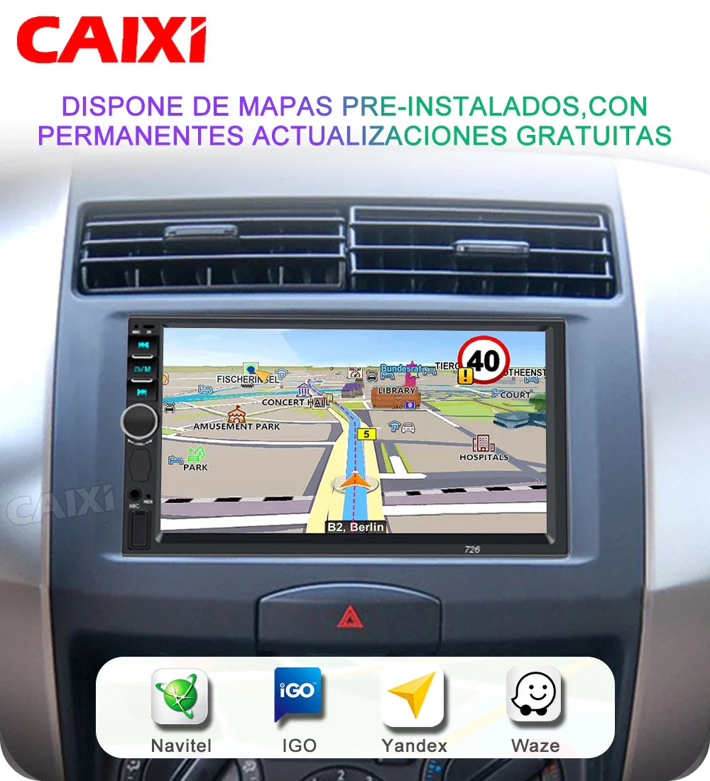 CAIXI 2Din Android 14 Car Radio — Universal CarPlay GPS Multimedia Autoradio for Toyota, Nissan, Jeep, Hyundai, Kia, Chevrolet, VW & Fiat