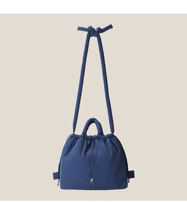 2023 Casual Nylon Padded Tote Bag – Soft Puffer Shoulder & Crossbody Handbag for Women, Large Capacity Vintage Design