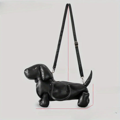 Women’s Fashion Cute Dachshund Handbag — Creative PU Soft Leather Shoulder Messenger Bag