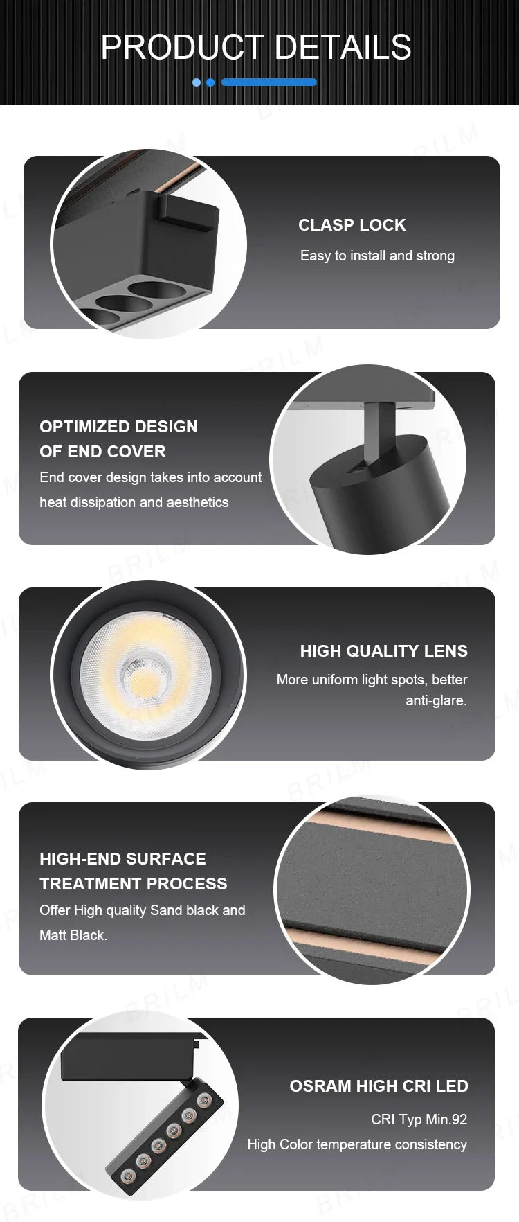 Ultra-Thin 6mm Magnetic Track Light – Dimmable LED Spot Lamp with Smart Tuya Zigbee Gateway