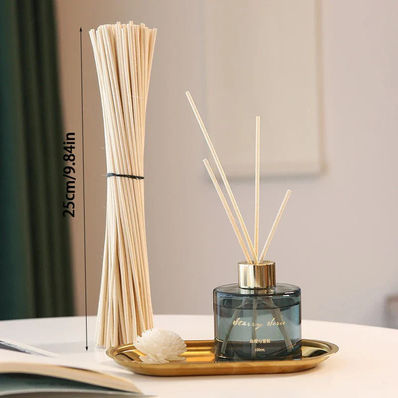 6PCS/9PCS Artificial Flower Rattan Reed Diffuser Sticks – Floral Aroma Refill for DIY Fragrance