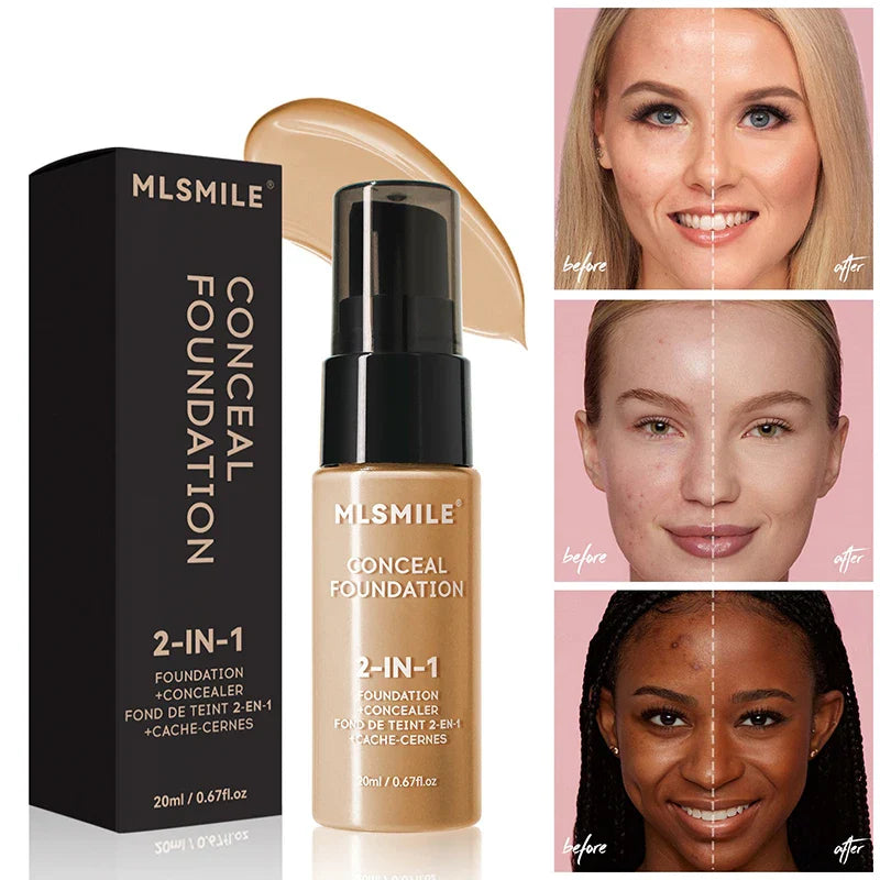 Oil-Control Matte Face Foundation Cream – Waterproof Full Coverage BBCream for Professional Makeup