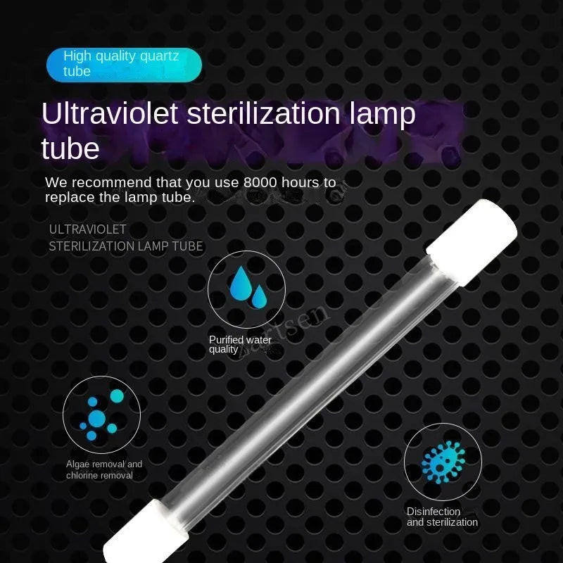 12W Stainless Steel UV Water Sterilizer – Ultraviolet Tube Lamp for Direct Drink Disinfection, Aquarium & Fish Tank Purifier