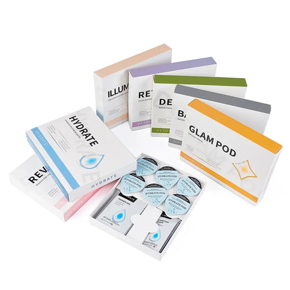 CO2 Glam Pod for Bubble Facial – Aqua Facial Skincare Pods with CO2 Serum Gel for Spa Treatment and Revive