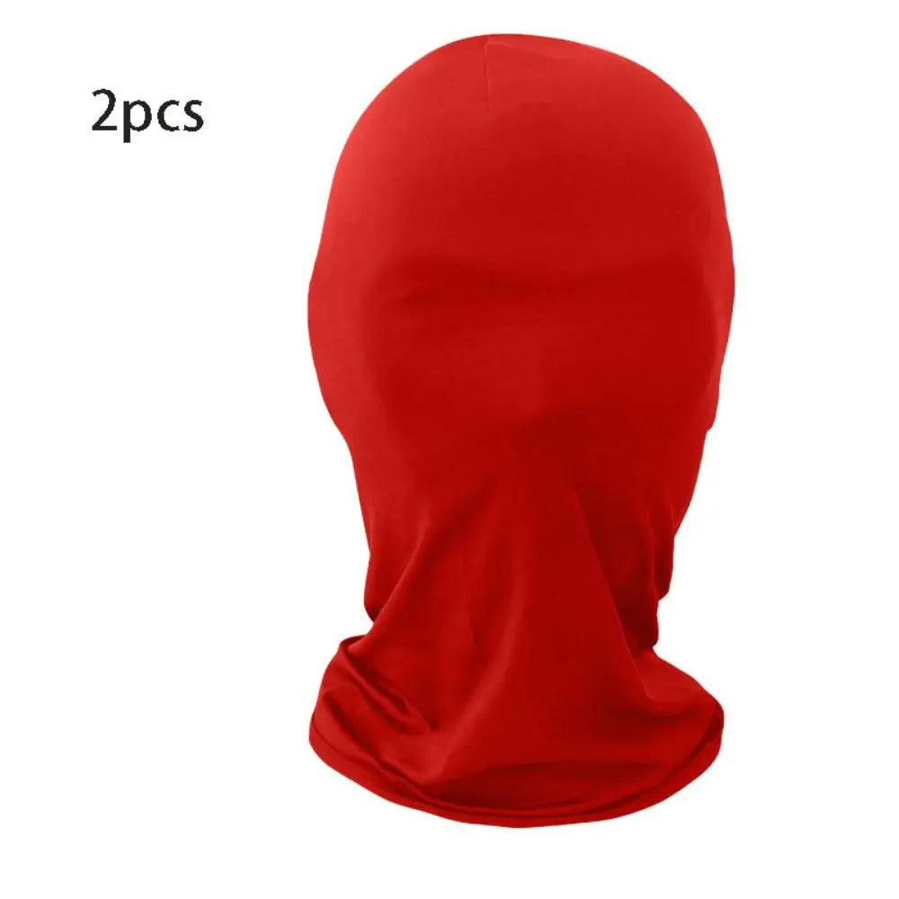 Black Cosplay Full Mask - Breathable Thin Hood Head Cover for Party & Festival Costume Accessories
